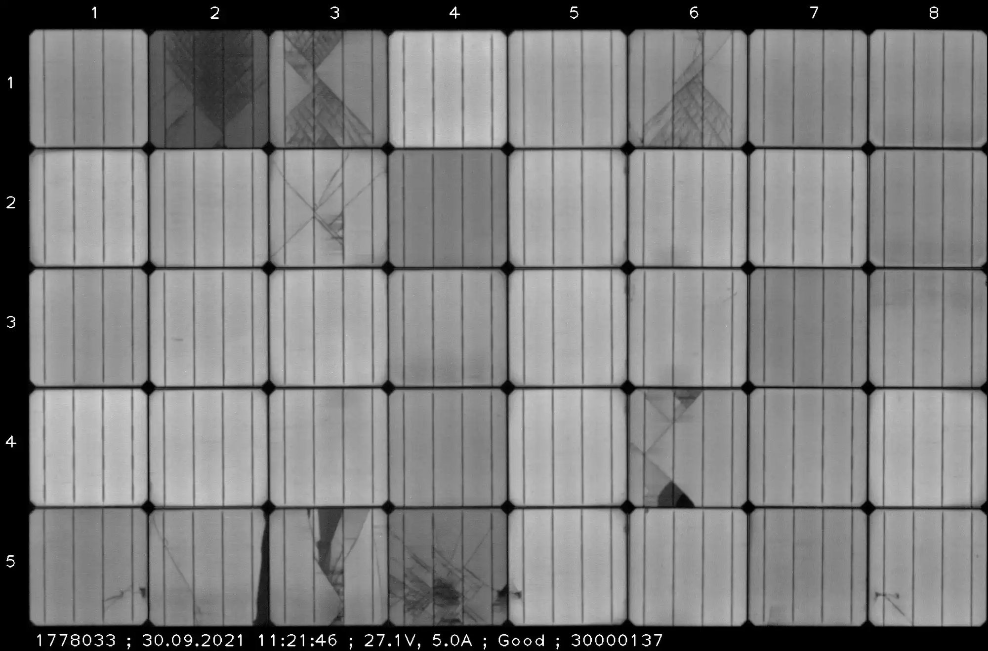 EL-Bild - 3S_Solarmodul nach Hagel grösser 6cm