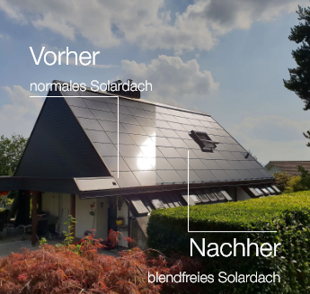 Blendfreies Solardach